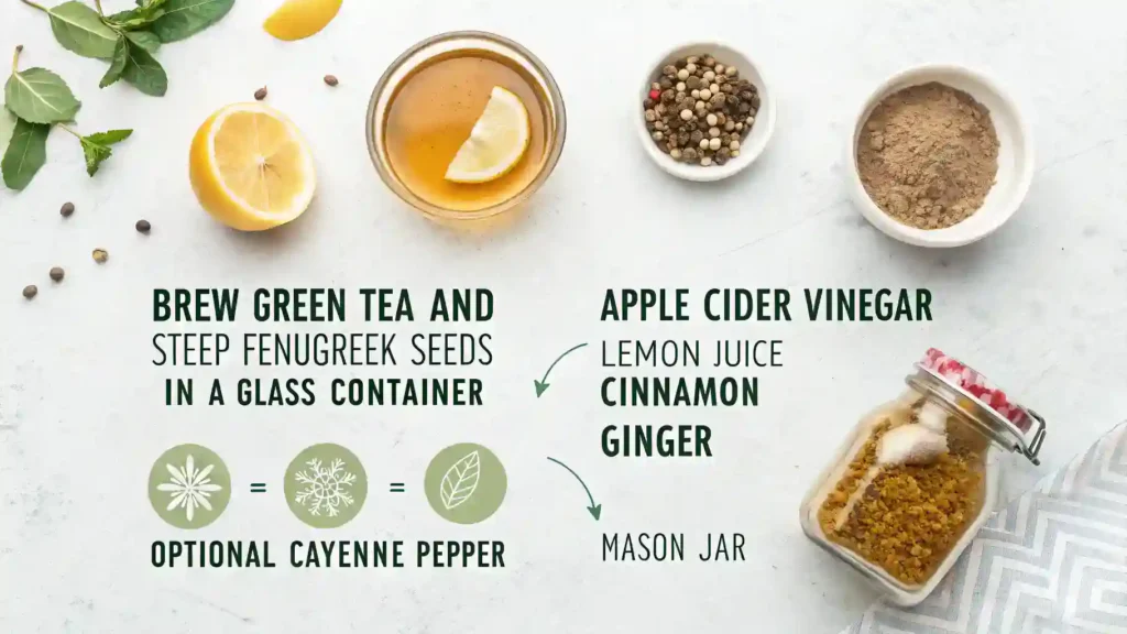 create a clean step by step recipe infographic fo