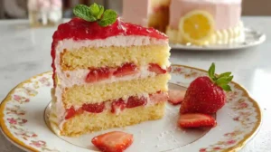 Strawberry Lemonade Cake Summer Dessert Centerpiece