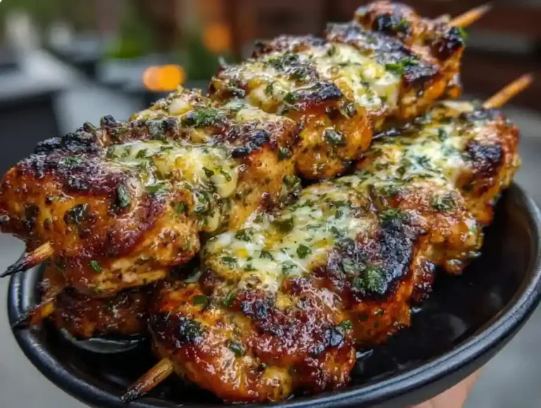 Irresistible Ranch Garlic Parmesan Chicken Skewers