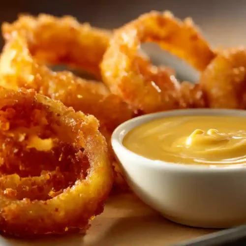Burger King Zesty Sauce with onion rings