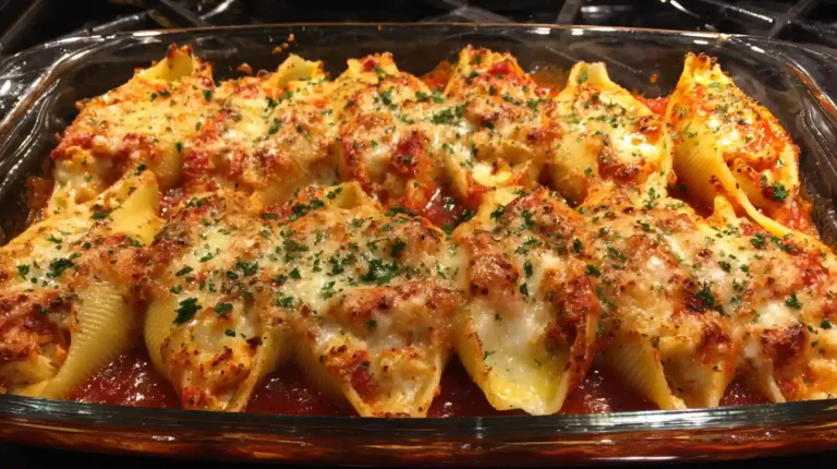 Creamy Seafood Stuffed Shells