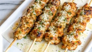 ranch garlic parmesan chicken skewers 5