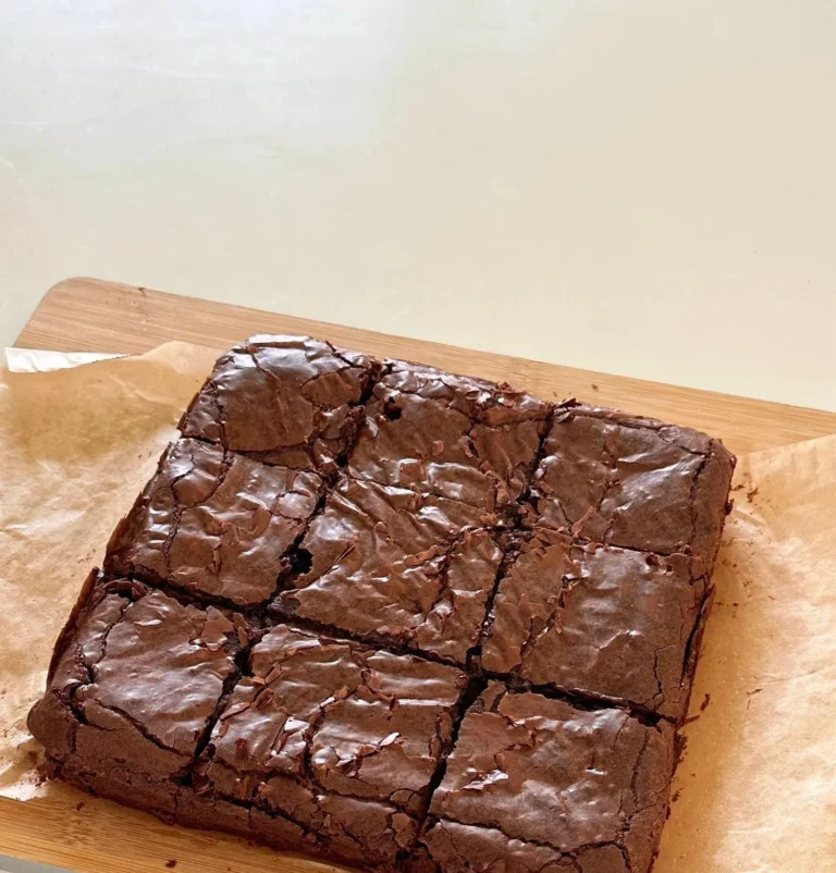Delicious brown butter brownies ready to be enjoyed, featuring a rich, fudgy texture.