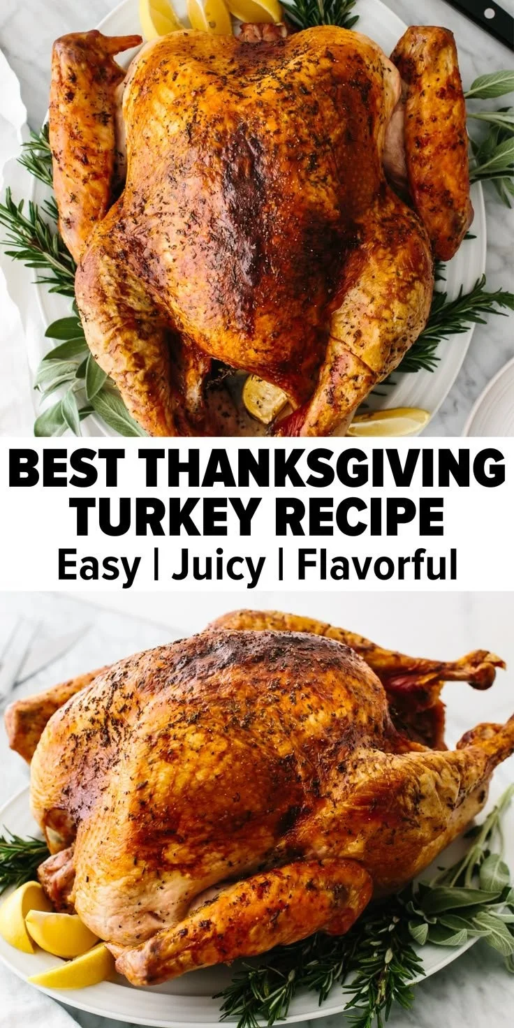 Easy Thanksgiving turkey recipe for a festive holiday feast.