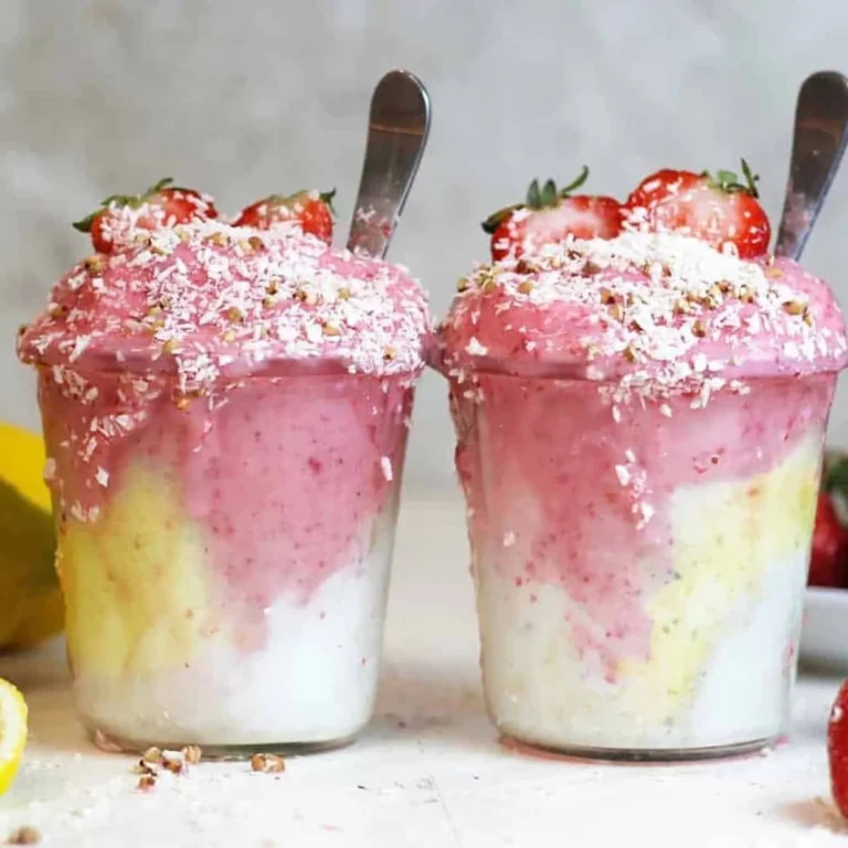 Delicious and refreshing pineapple smoothie in a glass with fruit garnish