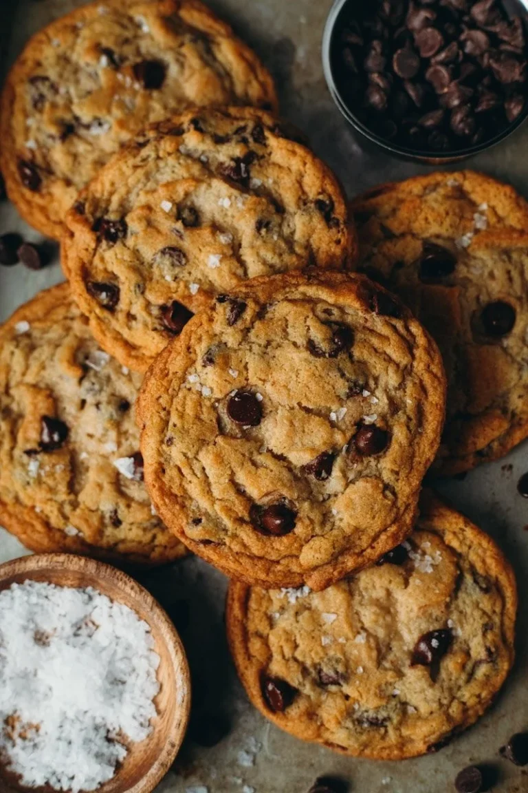 Delicious vegan chocolate chip cookies on a plate