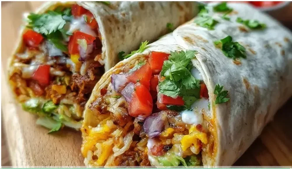 Delicious 10-minute vegan burrito wraps filled with fresh vegetables and spices