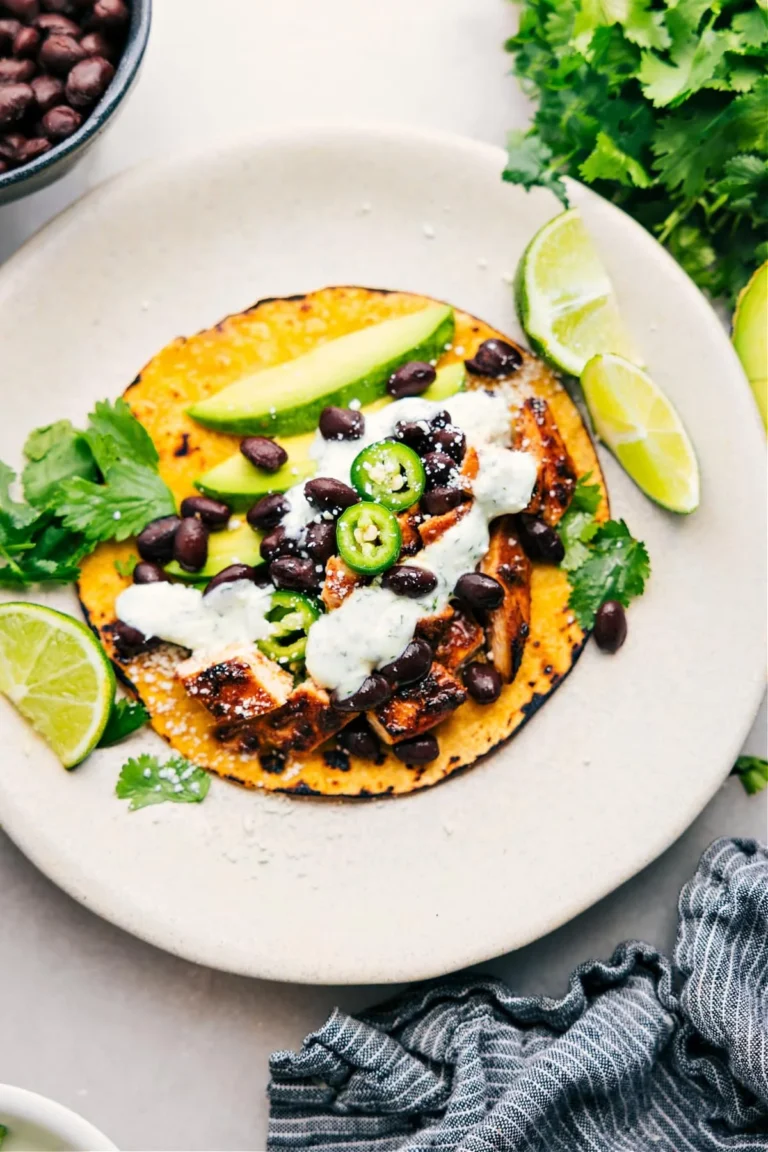 Delicious chicken tacos marinated with a flavorful blend of spices.