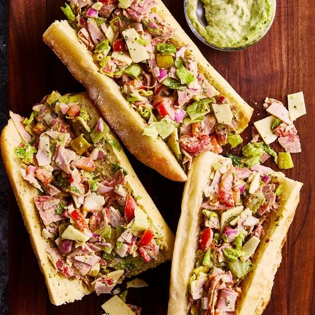 Delicious Chopped Sandwich with fresh ingredients and vibrant toppings