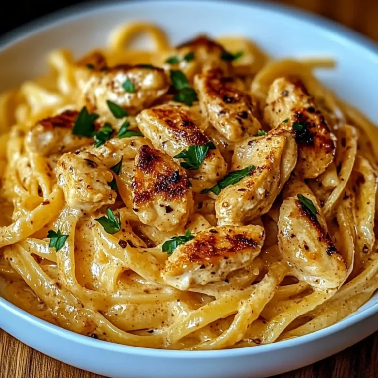 Delicious Cowboy Butter Chicken Linguine featuring creamy butter chicken sauce over pasta.