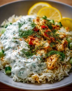 Dump-and-Bake Chicken Tzatziki Rice dump and bake chicken tzatziki rice 2025 12 31 152013