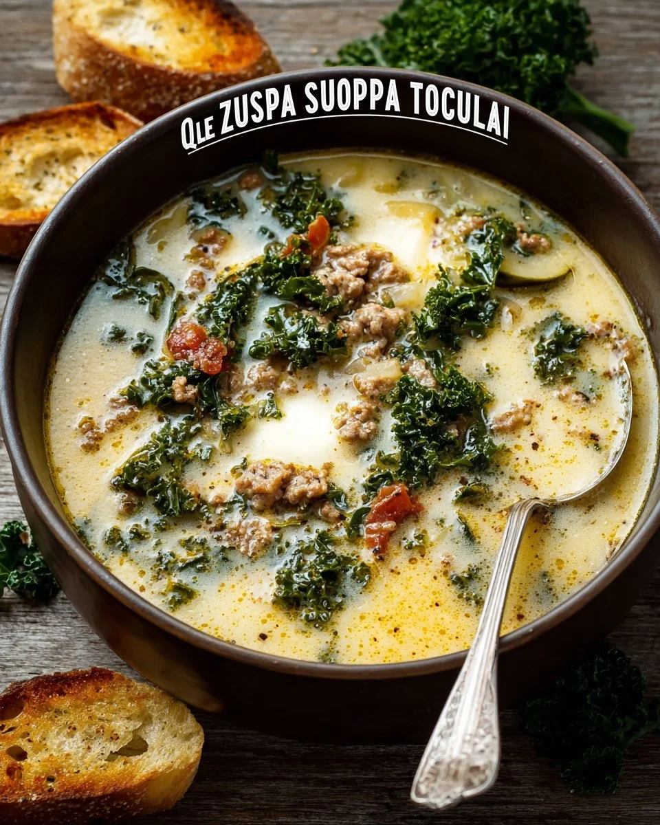 Creamy and flavorful easy Zuppa Toscana soup in a bowl