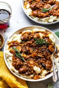 Lentil and Mushroom Stew over Potato-Parsnip Mash lentil and mushroom stew over potato parsnip mash 2025 12 08 214937