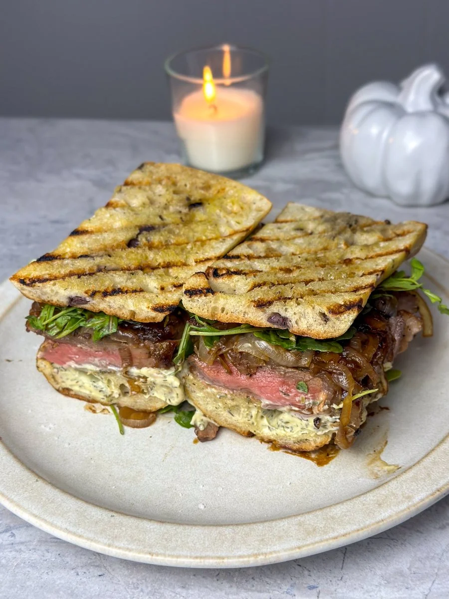 Delicious Marry Me Steak Sandwich ready to be enjoyed with fresh ingredients