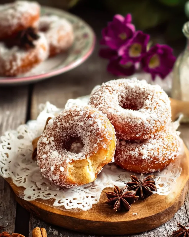 Delicious homemade sugar donuts served on a plate