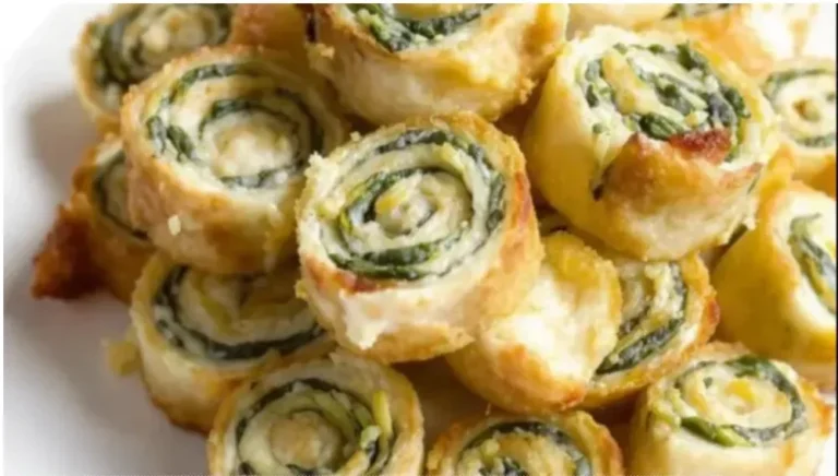 Spinach Dip Pinwheels served on a platter, perfect appetizer for parties.