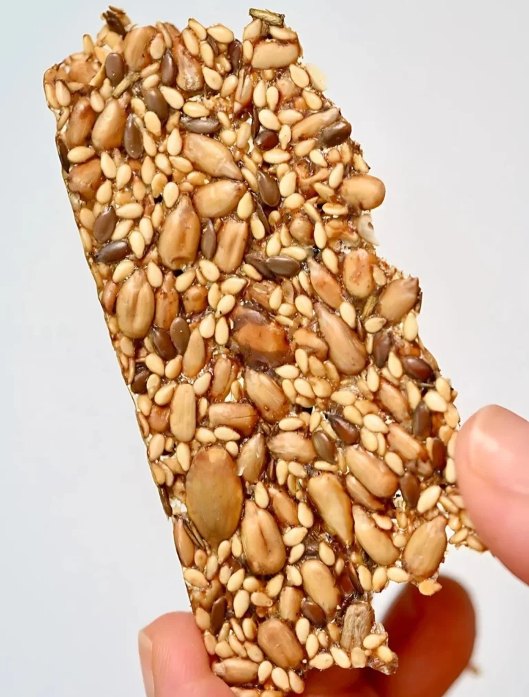 Crunchy homemade seed crackers recipe with nutritious ingredients