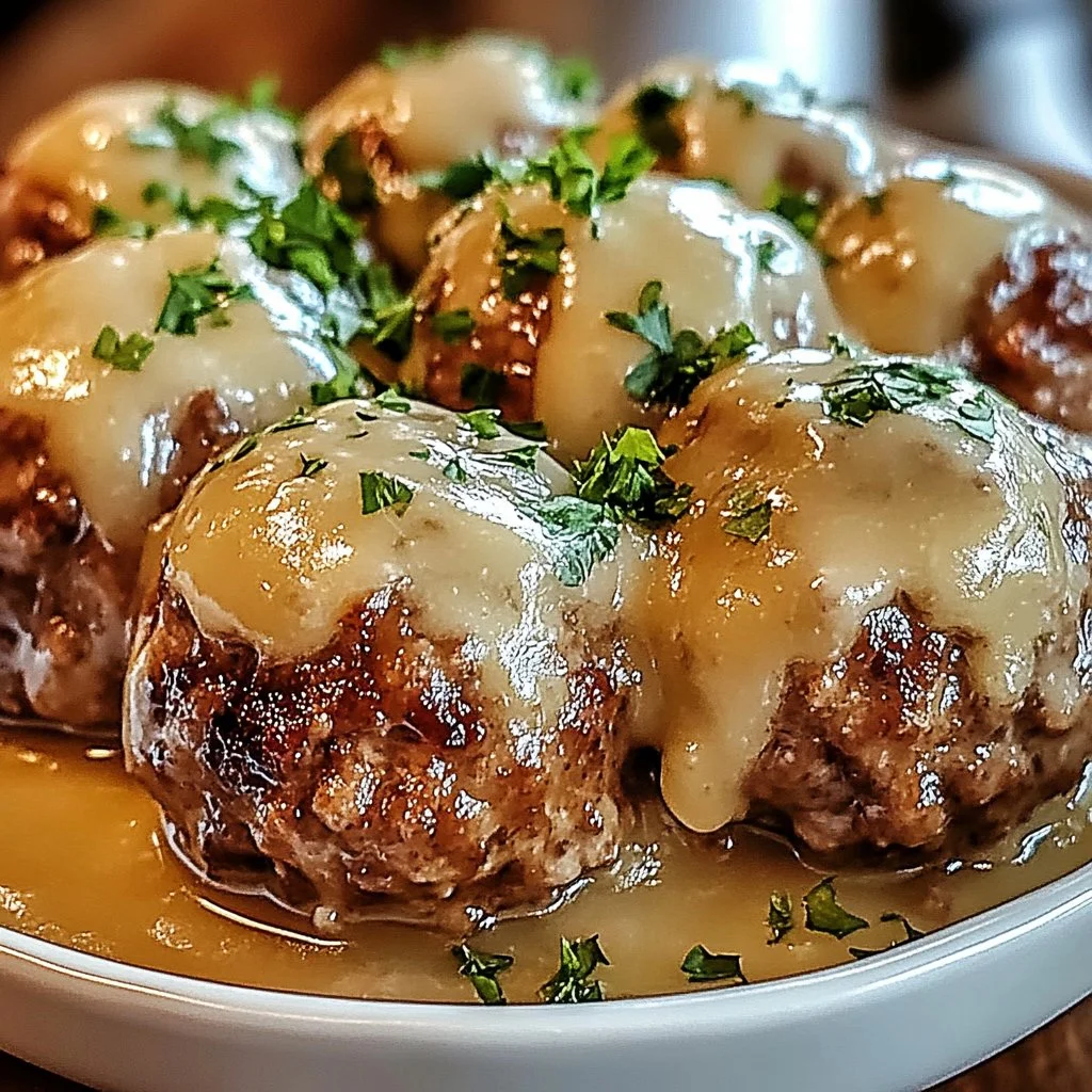 Crock Pot French Onion Meatballs