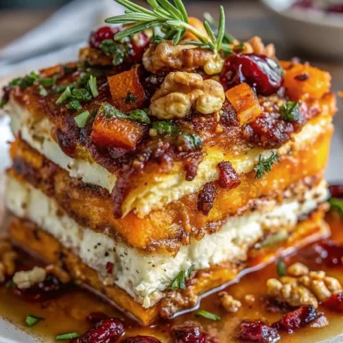 Layered Sweet Potato Butternut Squash Carrot Lasagna Recipe Layered sweet potato lasagna with butternut squash and carrots