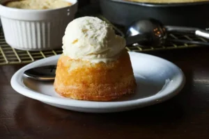 Delicious slice of copycat butter cake on a plate with fork
