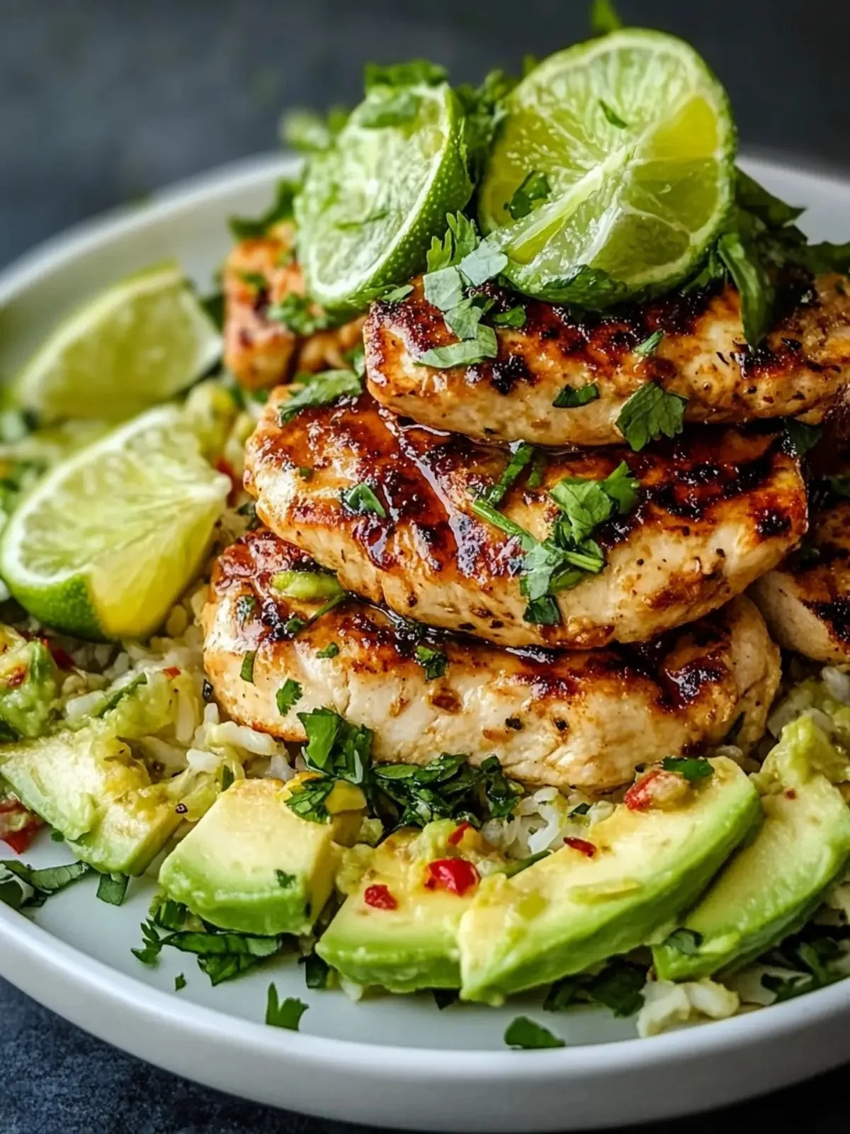 Honey Lime Chicken Avocado dish with vibrant colors and fresh ingredients