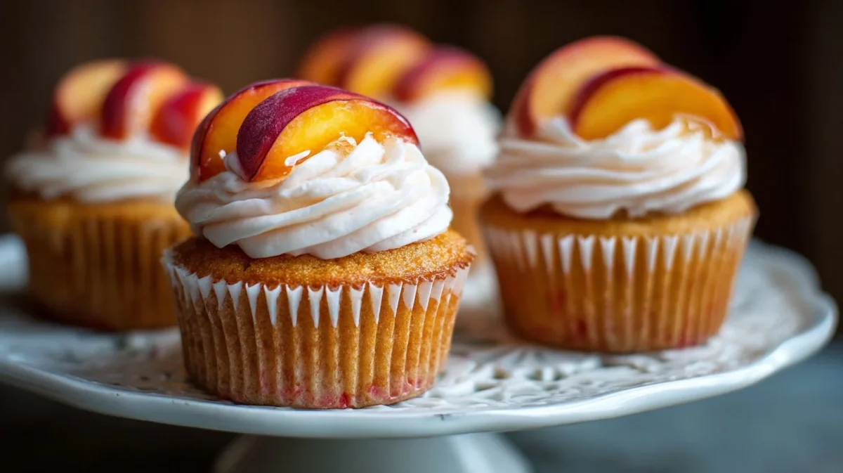 Honey Peach Cupcakes Sweet